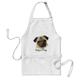 Cute Hug a Pug, Hund Groomer Apron, Pet, Animal Förkläde