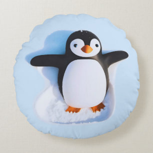 Cute Huggable Penguin Rund Kudde