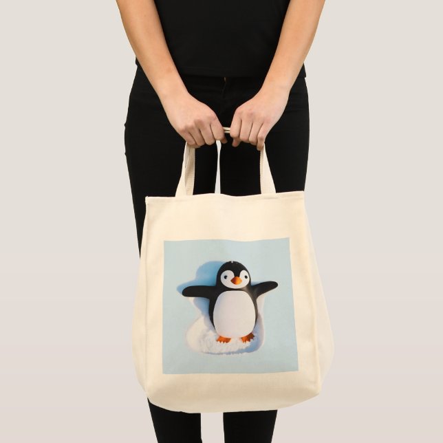 Cute Huggable Penguin Tygkasse (Framsida (produkt))