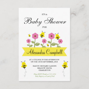 Cute Humla Baby Shower-inbjudan Inbjudningar