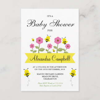 Cute Humla Baby Shower-inbjudan Inbjudningar