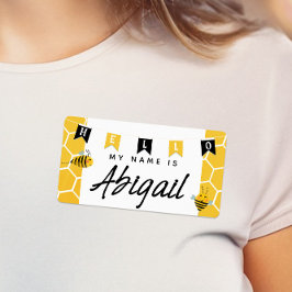 Cute Humla Honeycomb Hej Min Namn är ett märke Fraktsedel