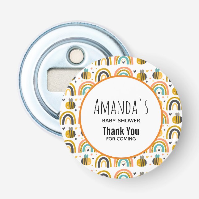 Cute Humla och Rainbows Mönster Tack Flasköppnare (Framsidan)