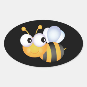 Cute Humla Ovalt Klistermärke