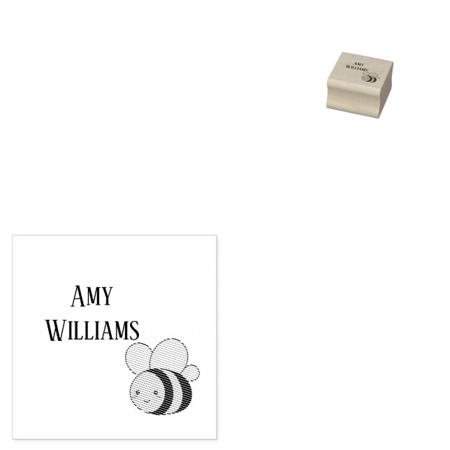 Cute humla personlig stämpel (Stämplad)