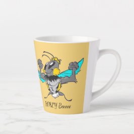 Cute Humla Tecknad Cust.Text Gult Latte Mugg