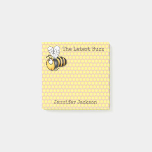 Cute humla tecknad illustration post-it block