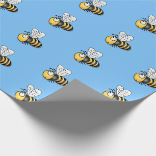 Cute humla tecknad illustration presentpapper