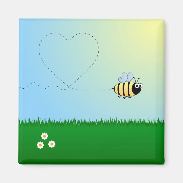 Cute humla tecknad magnet (Framsidan)