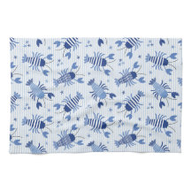 Cute hummer på ljusblå och vita rand