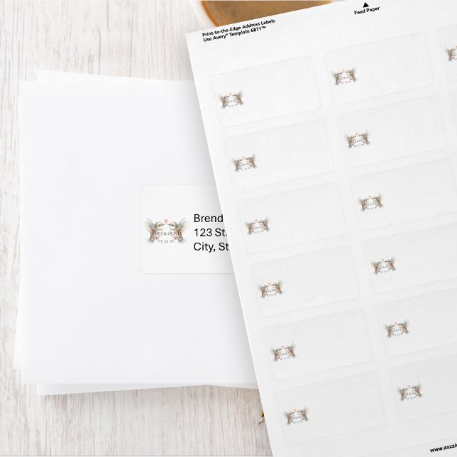 Cute Hummingbird Bröllop par Adressetiketter (Skapare uppladdad)