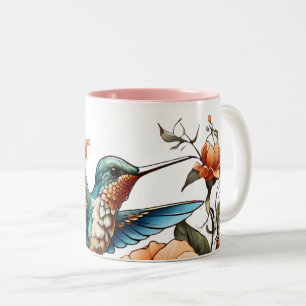 Cute Hummingbird Collection of Two-Tone Coffee Mug Två-Tonad Mugg