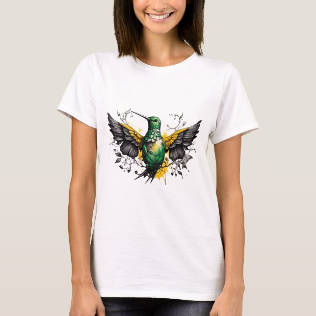 Cute Hummingbird design T-Shirt (Framsida)