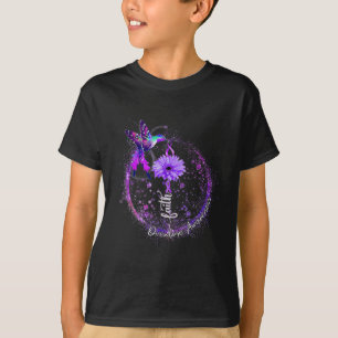 Cute Hummingbird Holding Lila Ribbon Överdosering T Shirt