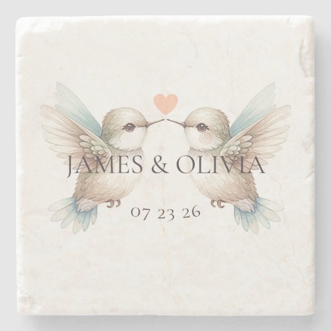 Cute Hummingbird Stenunderlägg (Framsidan)