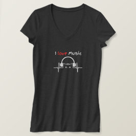 Cute Humor Funny Cat Lovers Kärlek Pet Music V-Nac T Shirt