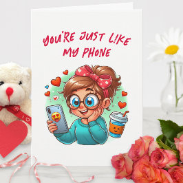 Cute Humous Quote Dating Funny Valentines day Kort