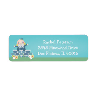 Cute Humpty Dumpty Baby Shower-Adressetiketter Returadress Etikett