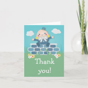 Cute Humpty Dumpty Baby Shower - tack för ditt kor Kort