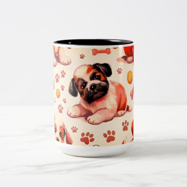 Cute hund 11 oz kaffe mugg (Center)