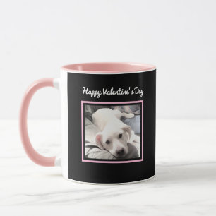 Cute Hund 2 Photo Rosa Valentines day Mugg