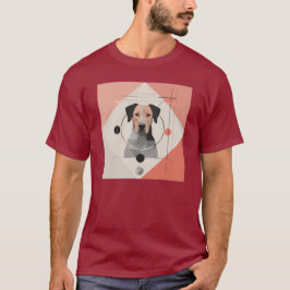 Cute Hund Abstrakt T-Shirt för Hundälskare