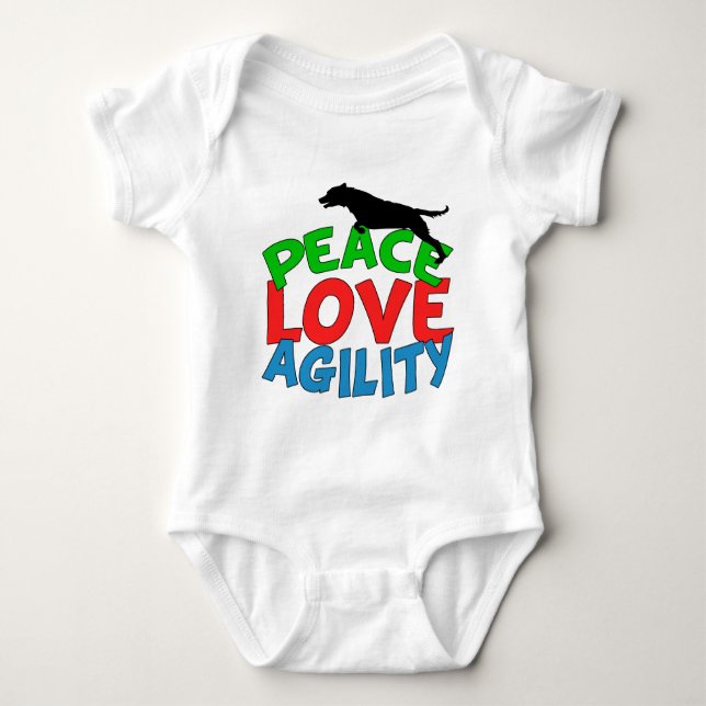 Cute Hund Agibility T Shirt (Framsida)