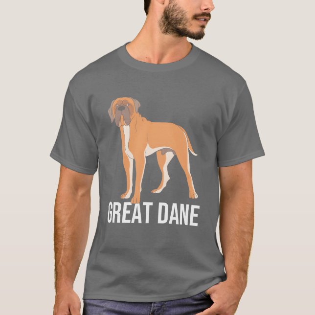 Cute Hund älskare Hund Mamma och Hund Great dane T Shirt (Framsida)