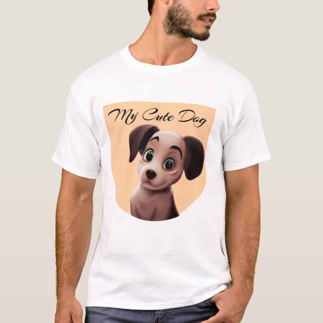 "Cute Hund älskare mellan Skatter och Shirt" T Shirt (Framsida)