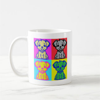 Cute Hund älskare-poppsten, fyra valpar Kaffemugg