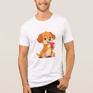 Cute Hund älskare T-Shirt - Tecknad hund Tee