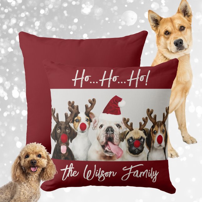 Cute Hund älskare under jul Kudde (Cute Dog Lover's Christmas Throw Pillow)