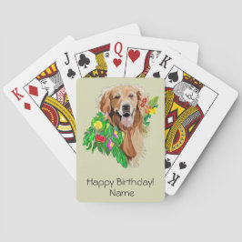 Cute Hund Amid Flowers Golden Retriever Casinokort