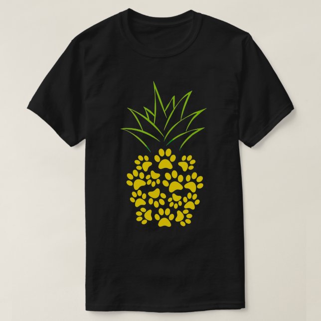 Cute Hund ananas T Shirt (Design framsida)