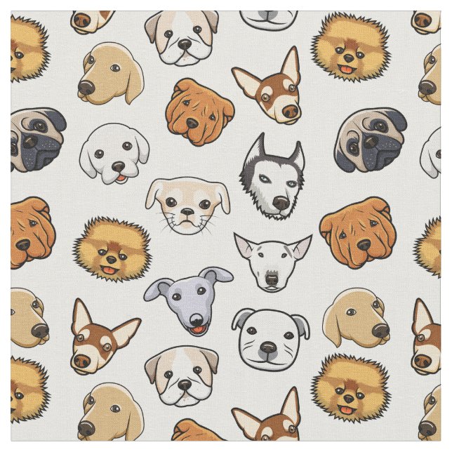 Cute Hund Ansikte Tyg (Närbild)
