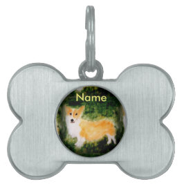 Cute Hund Art Corgi, namngiven ID-bricka Husdjur
