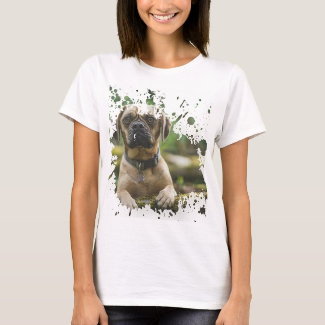 Cute Hund Artwork T Shirt (Framsida)