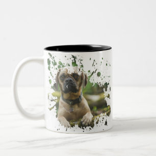 Cute Hund Artwork Två-Tonad Mugg