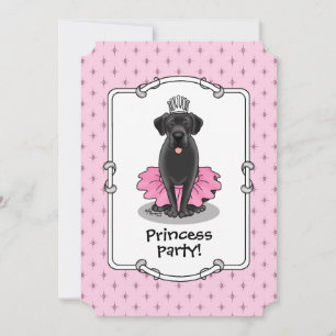 Cute Hund Ballet Princess Black Labrador Retriever Meddelande