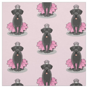 Cute Hund Ballet Princess Black Labrador Retriever Tyg