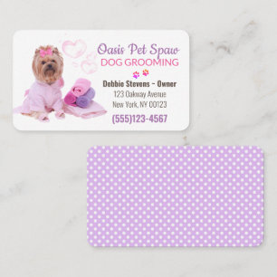 Cute Hund Bathing Pet Grooming Service Visitkort