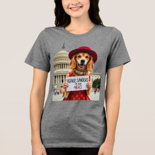 Cute Hund Bernie Sanders är min Hero Sweatshirt T Shirt