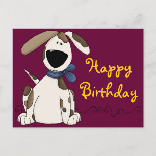 Cute Hund Birthday Vykort