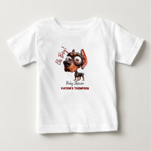 Cute Hund Caricatures Baby Shower for Boy T Shirt