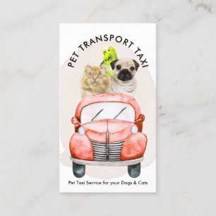 Cute Hund Cat Bird Pet Transport Visitkort