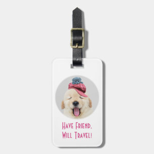 Cute Hund & Cat, Travel, Anpassa Namn-meddelande Bagagebricka