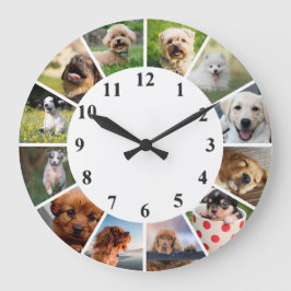 Cute Hund Clock - marionettfotografiklocka Stor Klocka