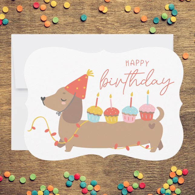 Cute Hund Colorful Grattis på födelsedagen Greetin (Skapare uppladdad)