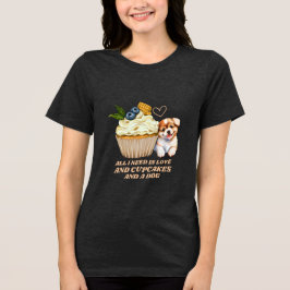 Cute Hund Cupkaka Älskare Gift Tee