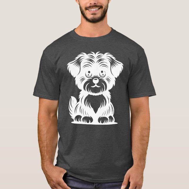 Cute Hund Cute Hund-vän T Shirt (Framsida)